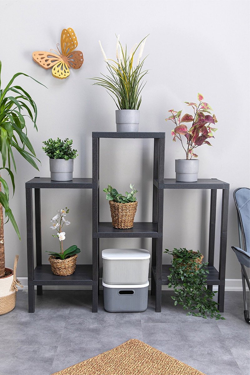 Black Metal 6-Tier Storage Rack: Ideal for Small Spaces, Bathroom Organization, and Kitchen Storage