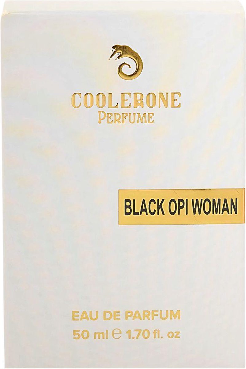 CoolerOne Black Opi Woman Perfume - Warm &amp; Sweet Gourmand Fragrance with Black Coffee, White Flowers &amp; Vanilla - 50ml Luxury Scent Experience