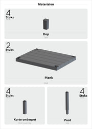 Opbergrek · 4 niveaus
