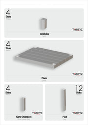 Opbergrek · 4 niveaus