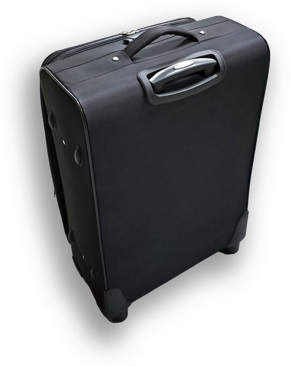 TOBEYZ Premium 3-Piece Black Luggage Set with 4 Spinner Wheels - Ultra-Lightweight ABS Hardshell Travel Trolley Collection