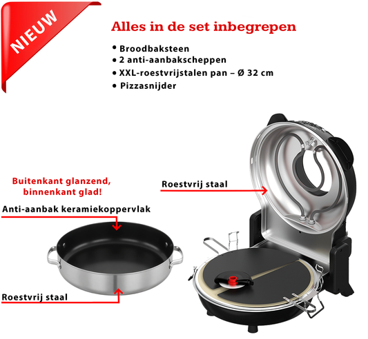 Eratec Traditional Stone Pizza Oven - New Model - Premium Wood Fired Brick Oven for Outdoor Cooking