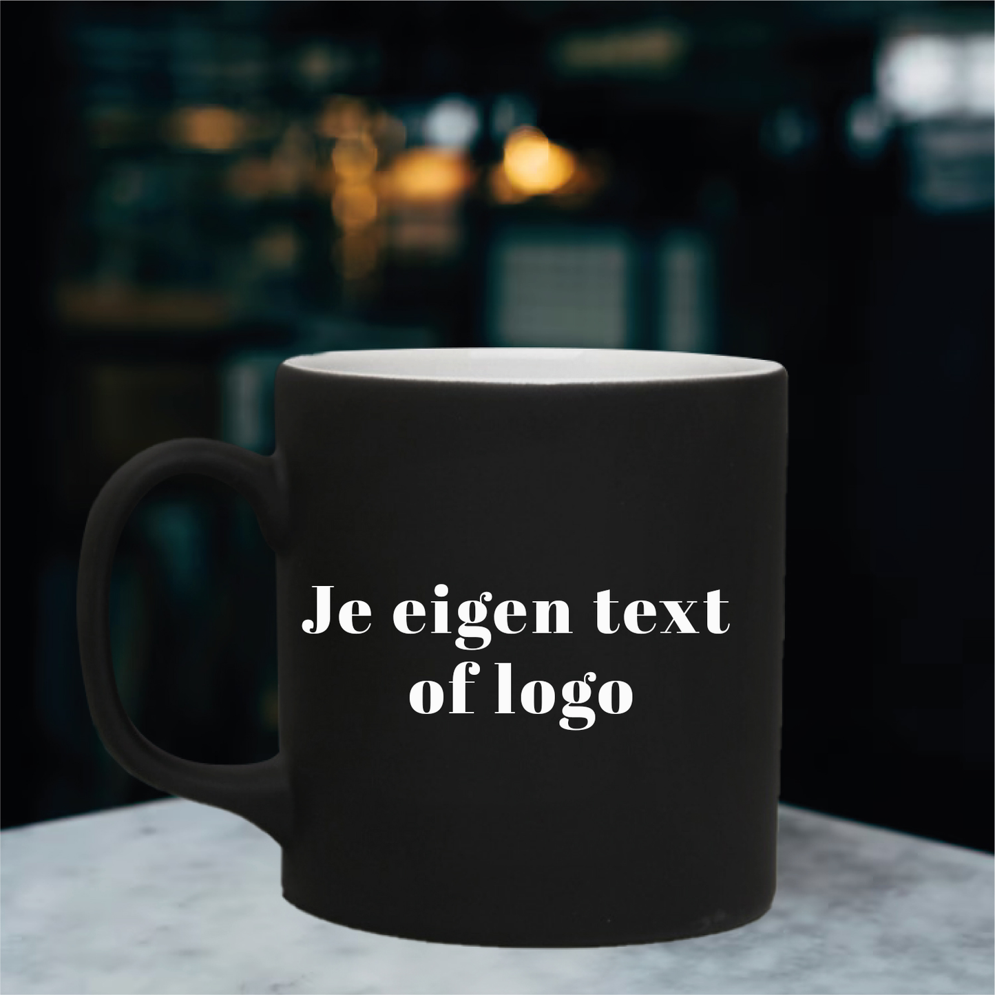 Koffiemok - Gepersonaliseerde Keramiek Mok - Zwart - 300 ml - Valentijn Mok - Cadeau Mama - Verjaardag Cadeau - Cadeau voor Papa