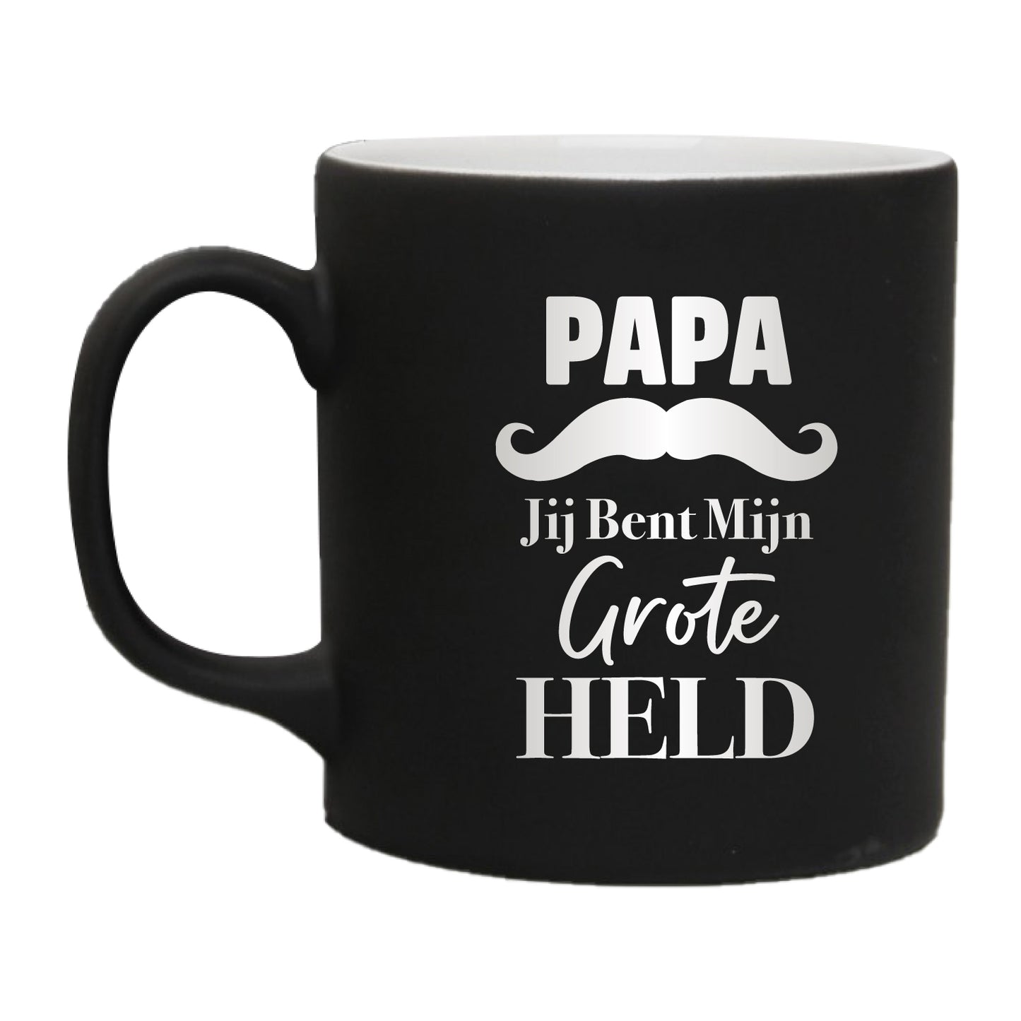 Vaderdag Koffiemok - Gepersonaliseerde Keramiek Mok - Zwart - 300 ml - Vaderdag Mok - Cadeau Vader - Mok Papa - Verjaardag Cadeau - Cadeau voor Papa