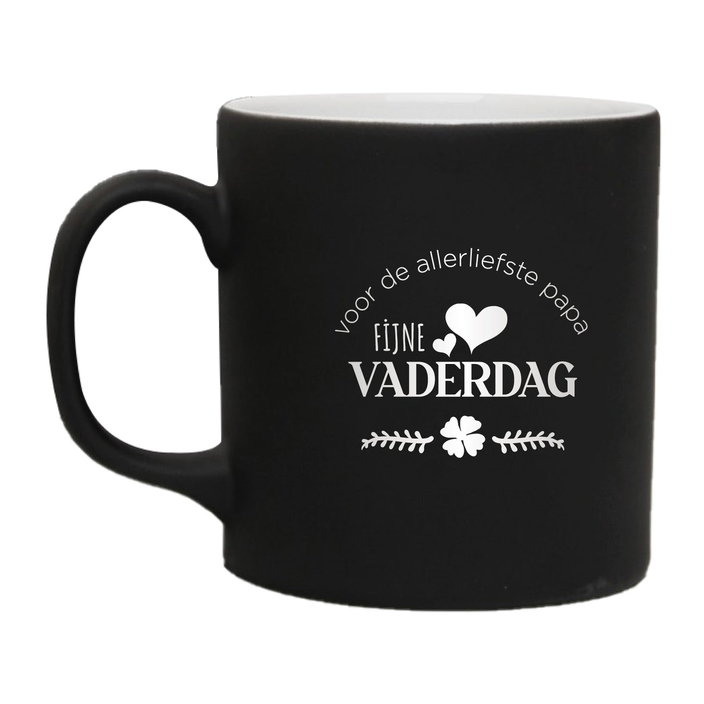 Vaderdag Koffiemok - Gepersonaliseerde Keramiek Mok - Zwart - 300 ml - Vaderdag Mok - Cadeau Vader - Mok Papa - Verjaardag Cadeau - Cadeau voor Papa