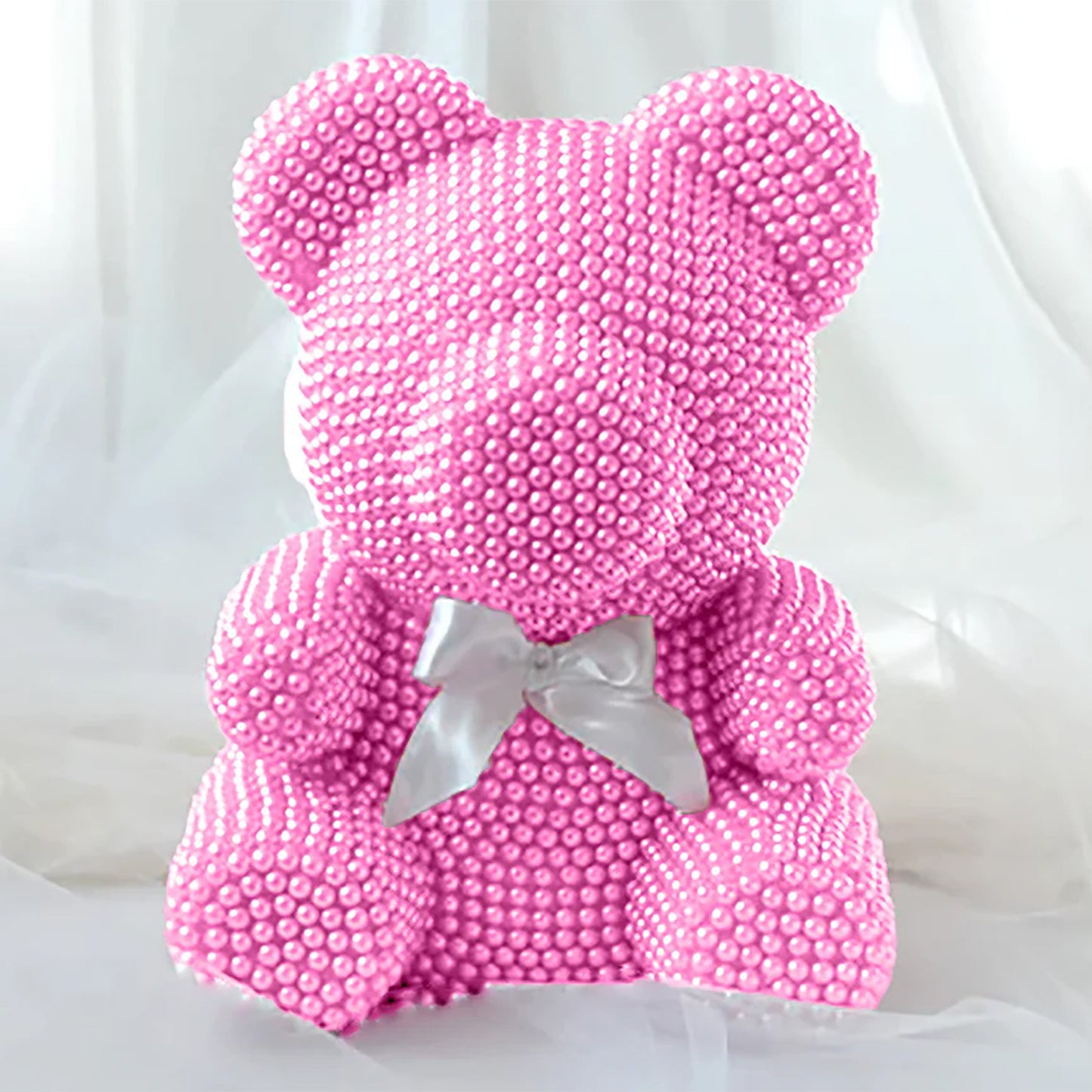 Tobeyz - Parel beertje, Valentijnsdag Teddybeer, moederdag cadeautje, liefde, 20cm H, verjaardagscadeau, pearl bear, bruiloftscadeau, valentijnsdag cadeau