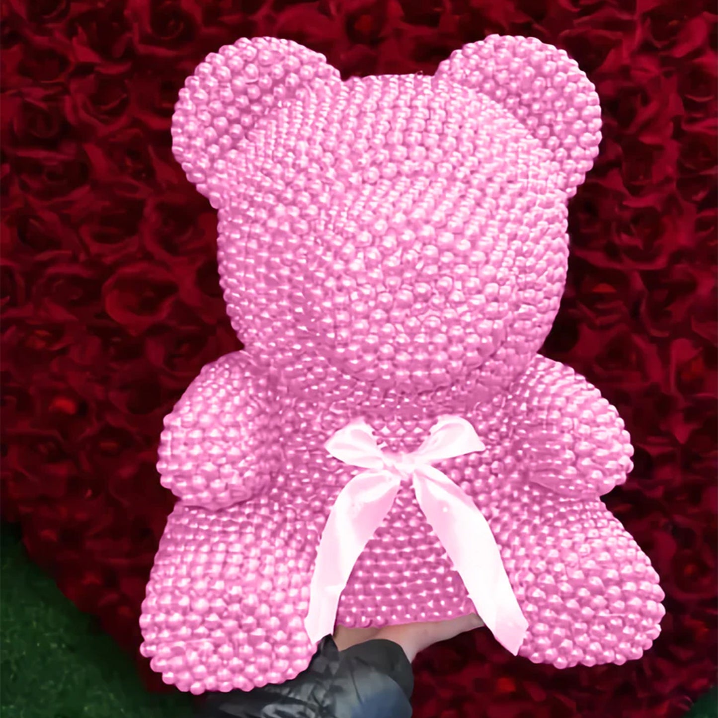 Tobeyz - Parel beertje, Valentijnsdag Teddybeer, moederdag cadeautje, liefde, 20cm H, verjaardagscadeau, pearl bear, bruiloftscadeau, valentijnsdag cadeau