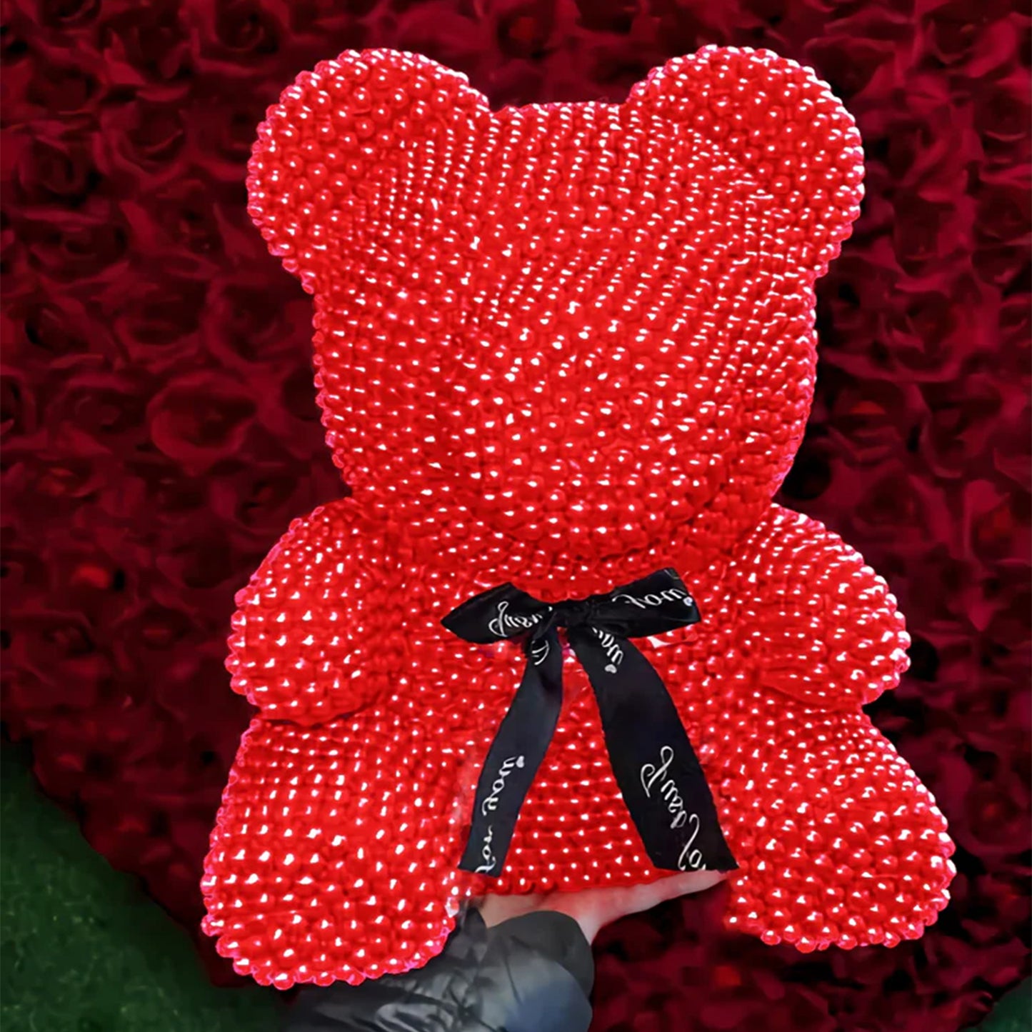 Tobeyz - Parel beertje, Valentijnsdag Teddybeer, moederdag cadeautje, liefde, 20cm H, verjaardagscadeau, pearl bear, bruiloftscadeau, valentijnsdag cadeau