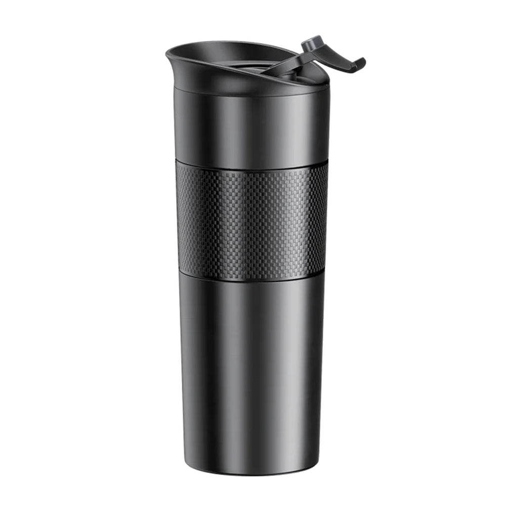 Thermos 500ml - Zwarte reisbeker met dubbele wand