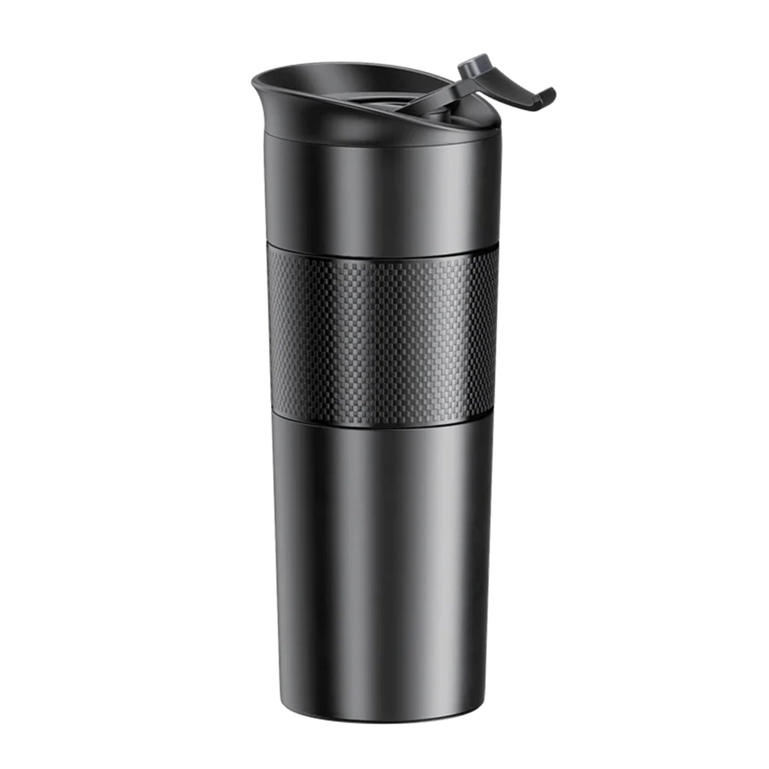 Thermosfles 500ml - Thermoskan - Thermosbeker - Dubbelwandig - Travel Mug - Zwart