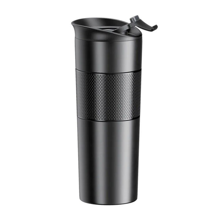 Thermos 500ml - Zwarte reisbeker met dubbele wand