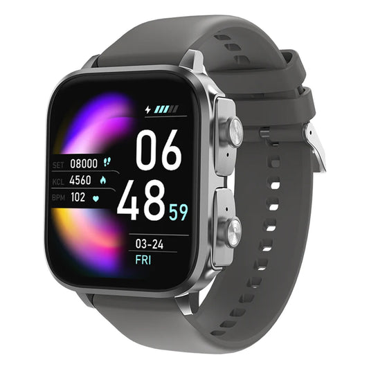 Electrox - Smartwatch met sportfuncties - TWS Earbuds, Oordoppen + Horloge - Fitness Tracker - Bluetooth Smartwatch – Full Touchscreen - Bloeddruk & Hartslagmeter - Activity Tracker - Dames en Heren Smart Watch - Black T22