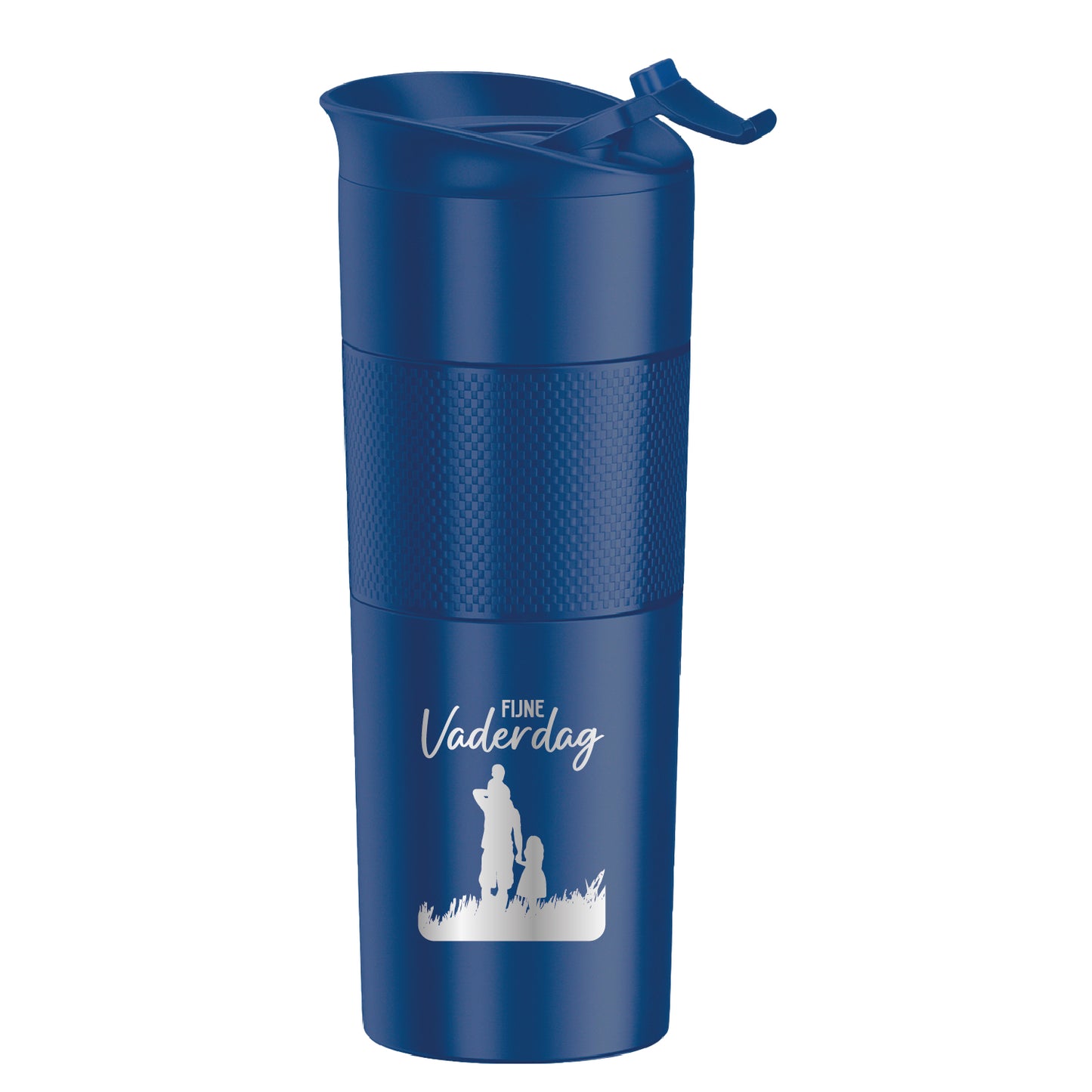 Tobeyz Thermoskan - Gepersonaliseerde RVS Thermosbekker - Marineblauw - 500 ml - Vaderdag Thermos - Cadeau Vader - Thermosfles Papa - Verjaardag Cadeau - Cadeau voor Papa