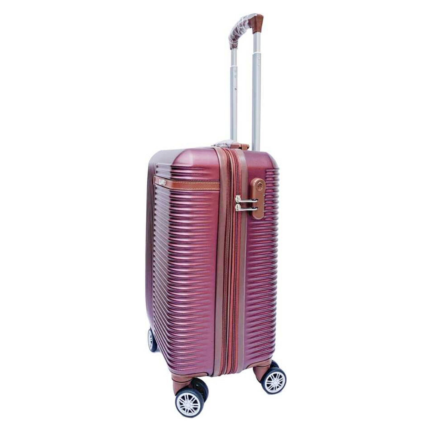 Tobeyz - Premium Kwaliteit Kofferset met Hoesje - 3 Delige Bordeaux Reiskoffer - Bagageset - Bordeaux Handbagage en Grote Koffer - 4-Wielen Rijden - Stevig ABS - Lichtgewicht - Bordeaux Handbagage Koffer met Slot