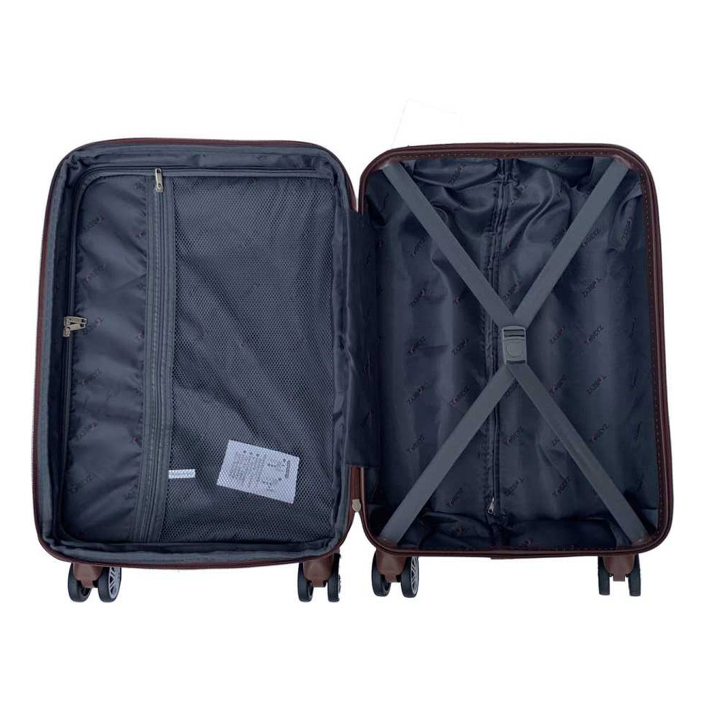 Tobeyz - Premium Kwaliteit Kofferset met Hoesje - 3 Delige Bordeaux Reiskoffer - Bagageset - Bordeaux Handbagage en Grote Koffer - 4-Wielen Rijden - Stevig ABS - Lichtgewicht - Bordeaux Handbagage Koffer met Slot