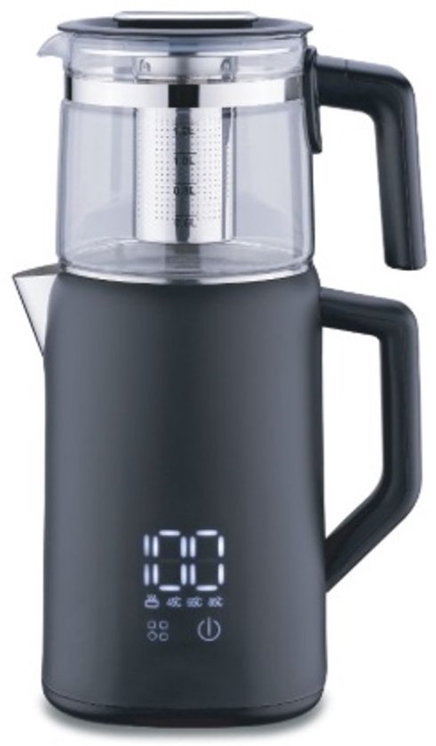 Korkmaz Demmatik A769-01 Elektrischer Teekocher · 1,7 + 1,2 L