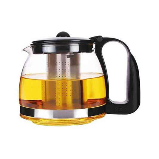 Michelino Glasierte Teekanne mit Edelstahlfilter - schöne KLEINE Teekanne - 700 ML - wasserfest