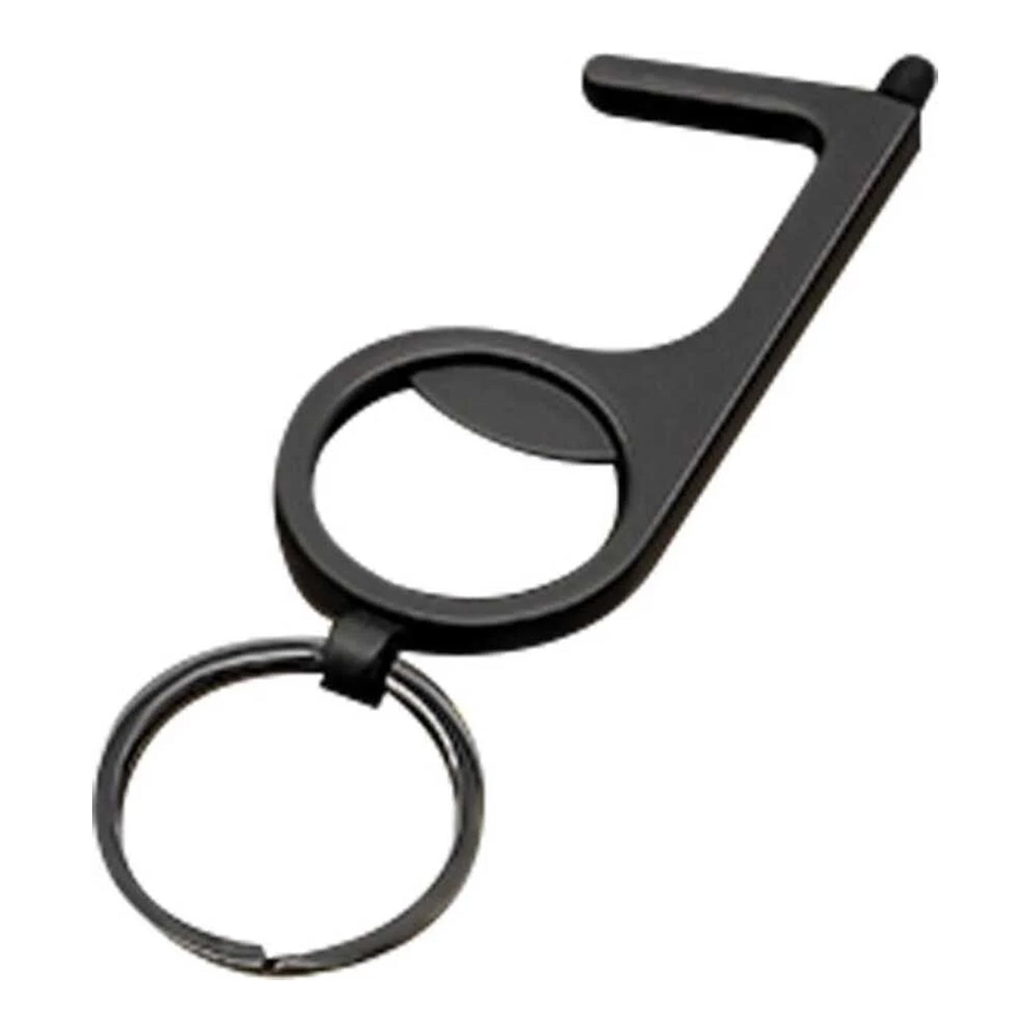 Promohigh Sleutelhanger/Flesopener - Zwart| Contactloos key | No Touch Key | No contact Hands Off | Touchscreen vriendelijk | Handige Tool | Multifunctioneel | Openen zonder aanraak | Handsfree