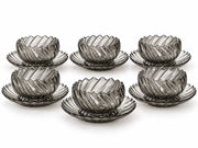 ShineMax glazen schaaltjes · Antraciet · Set van 6