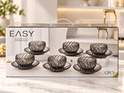 ShineMax glazen schaaltjes · Antraciet · Set van 6