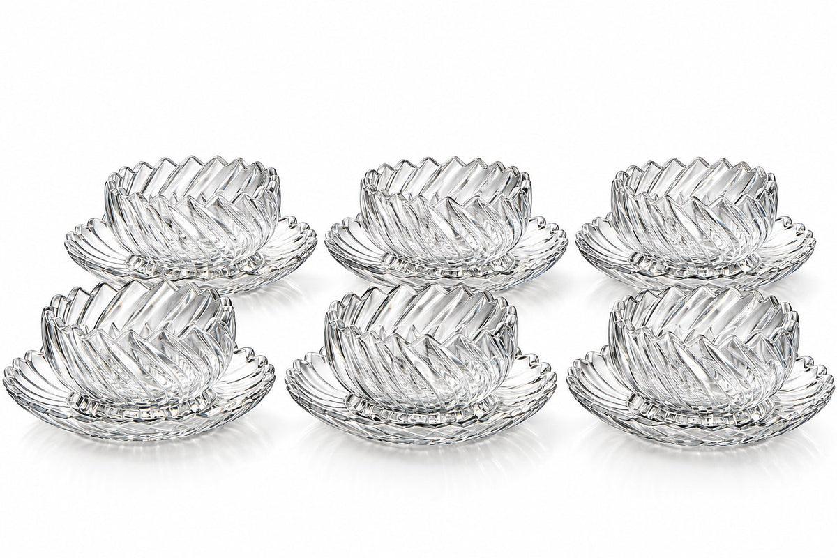 Glazen serveerschaaltjes · Helder · Set van 6