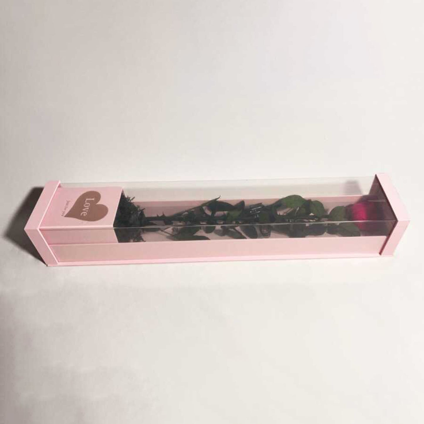 Tobeyz - Longlife rode roos op steel XXL in roze giftbox - Liefde - Moederdag Cadeautje - Perfect Cadeau - Decoratie - Valentijn cadeautje