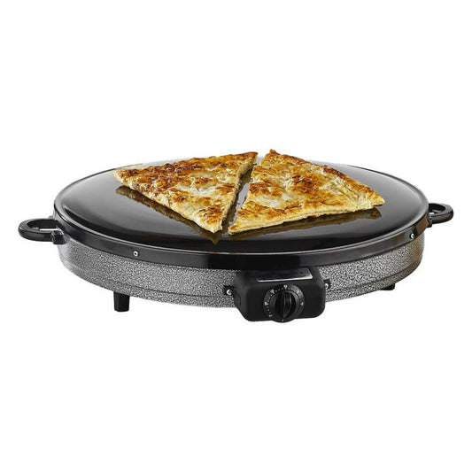 Tobeyz - Pannenkoekenmaker - Crêpe Maker Deluxe - Katmer Saç voor pannenkoeken - diameter 50cm - Anti aanbaklaag - 1350W