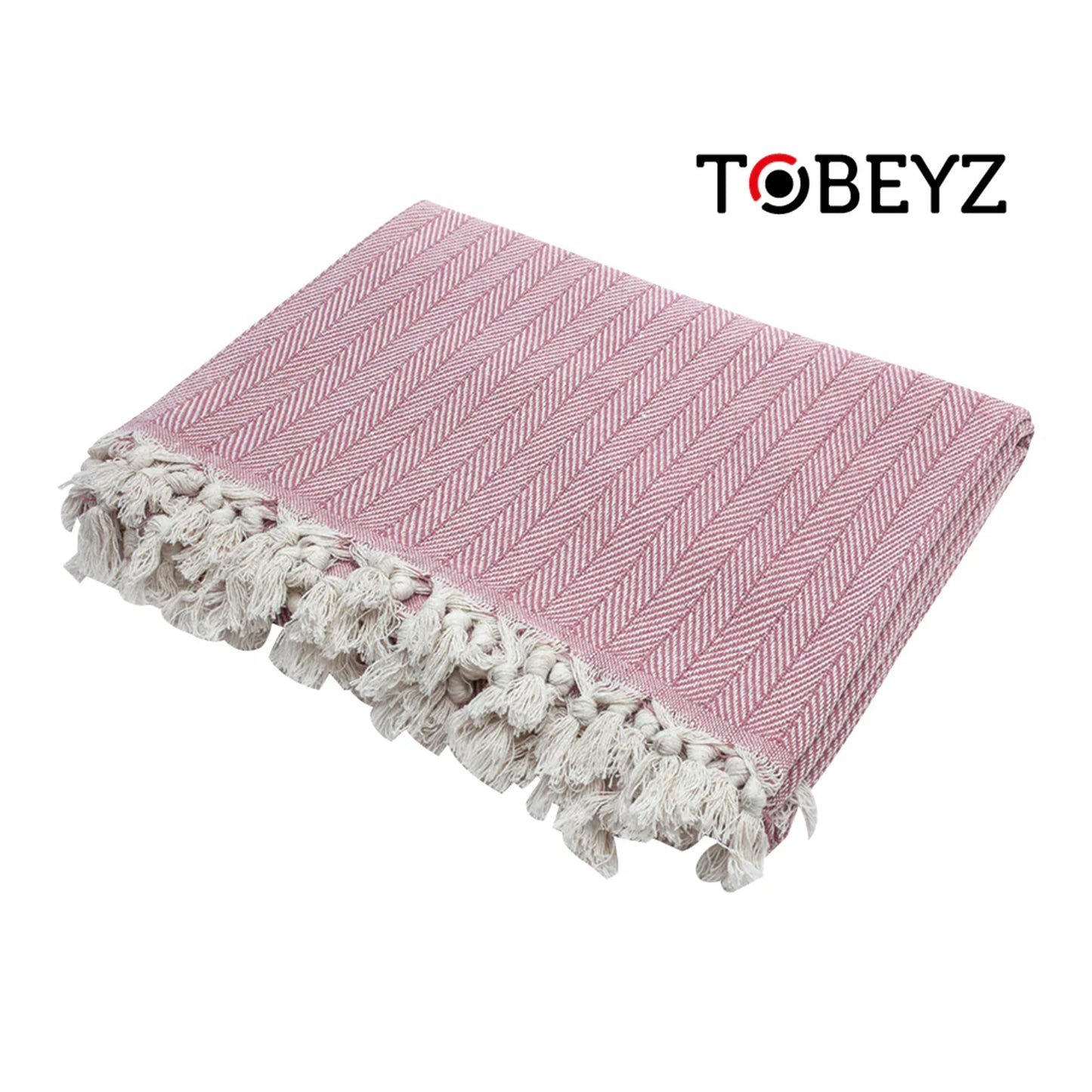 Tobeyz Baddoek Bordeaux 100% Katoen| 100 x 180 cm | - Hamamdoek - Hamam Handdoek - Spahanddoek - Saunadoek - Donker Rood