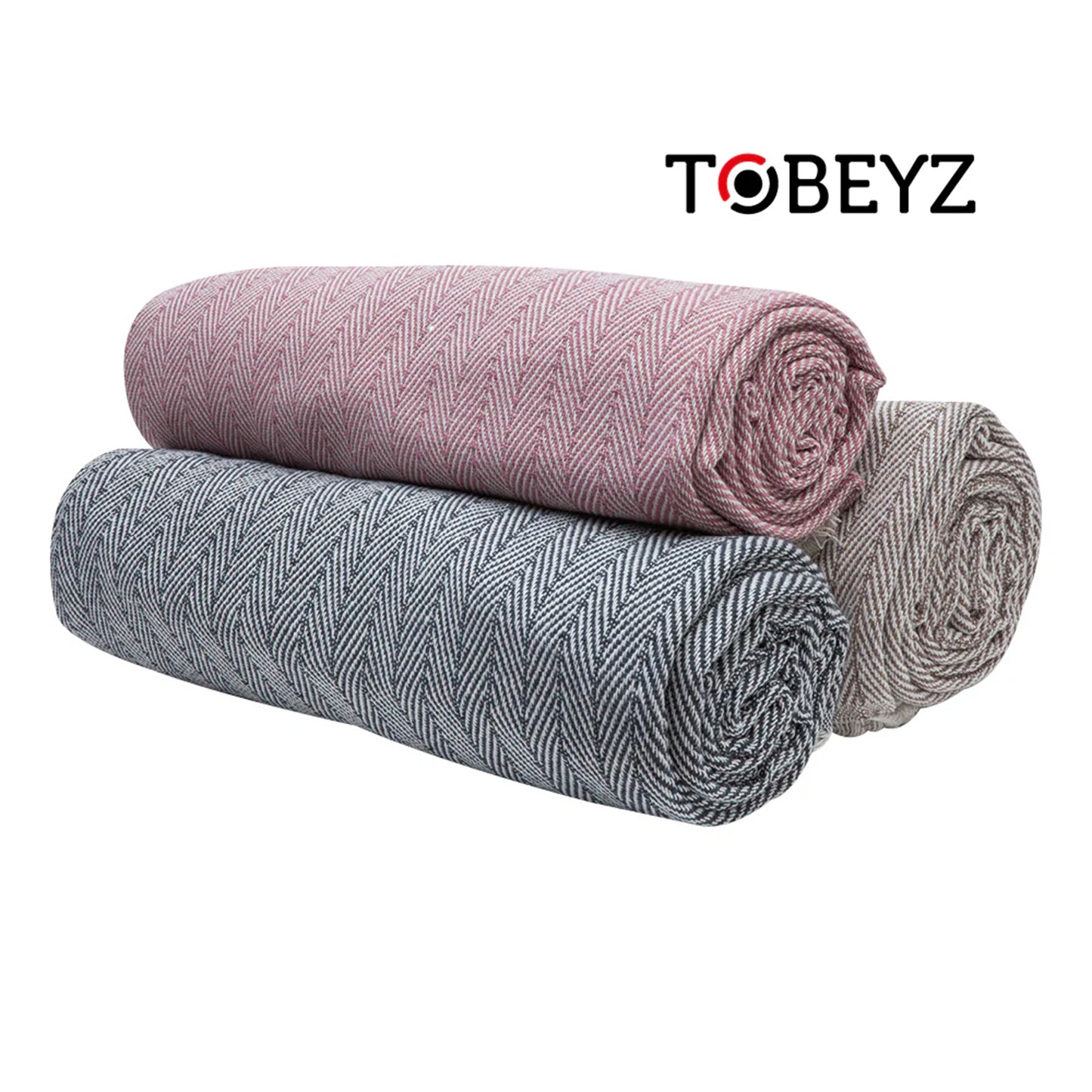 Tobeyz Baddoek Bordeaux 100% Katoen| 100 x 180 cm | - Hamamdoek - Hamam Handdoek - Spahanddoek - Saunadoek - Donker Rood