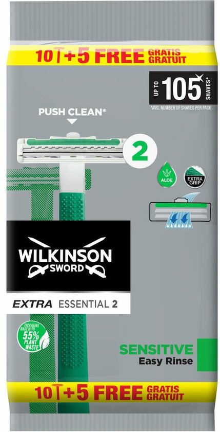 Wilkinson Sword Extra Essential 2 – 15 wegwerpmesjes
