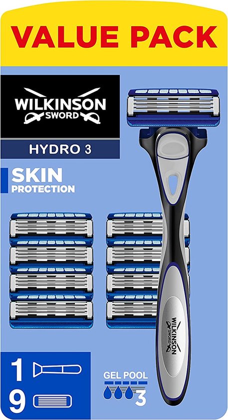 Wilkinson Sword Hydro 3 – scheermes met 9 mesjes