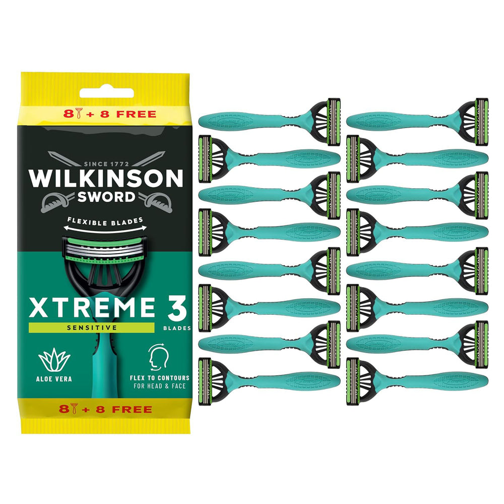 Wilkinson Sword Xtreme 3 Sensitive Wegwerpscheermesjes – 16 stuks